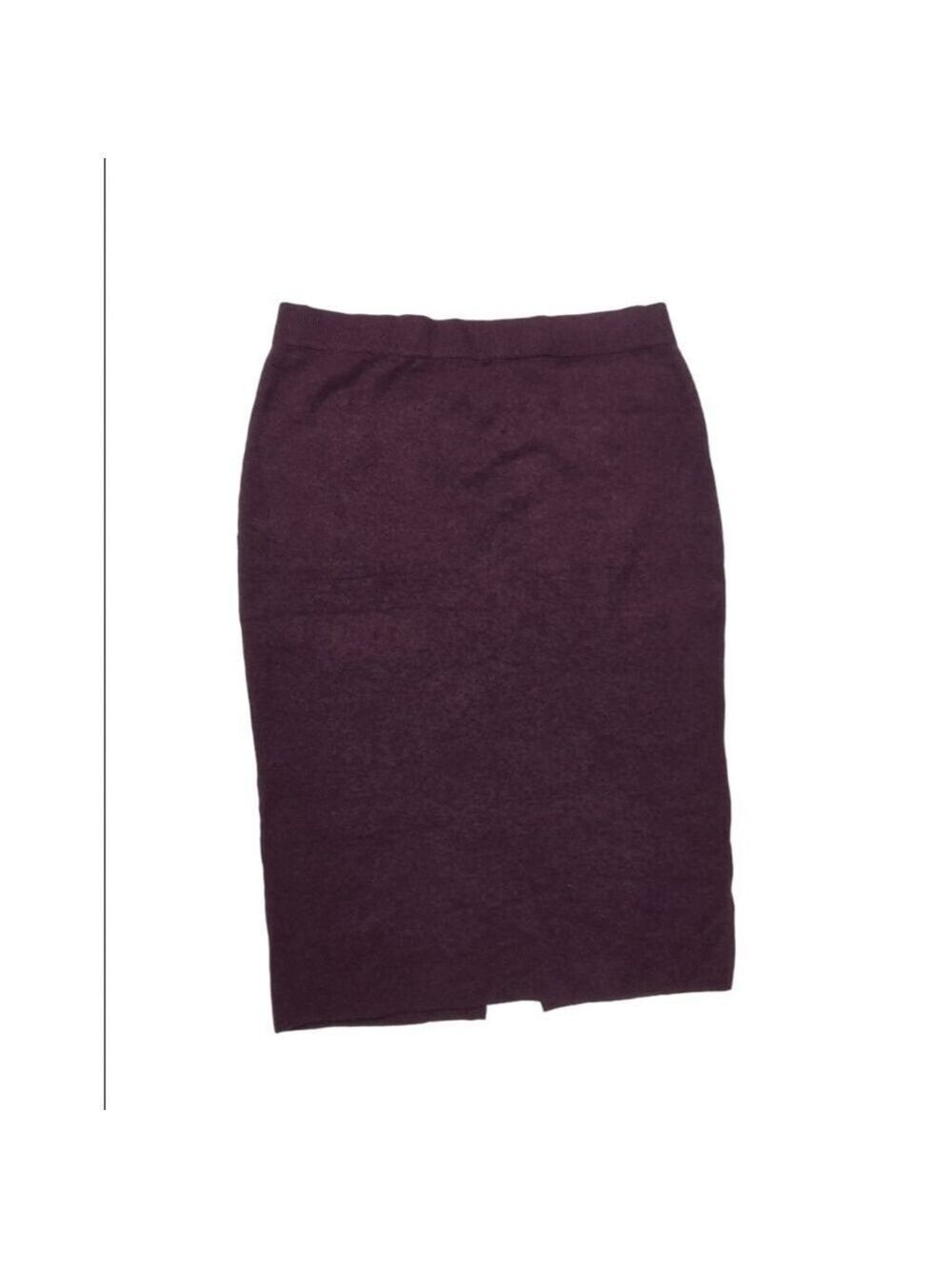A new day Burgundy Knit Pencil Midi Skirt 2X